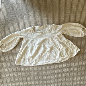 Max Studio cream long balloon sleeved top in XS